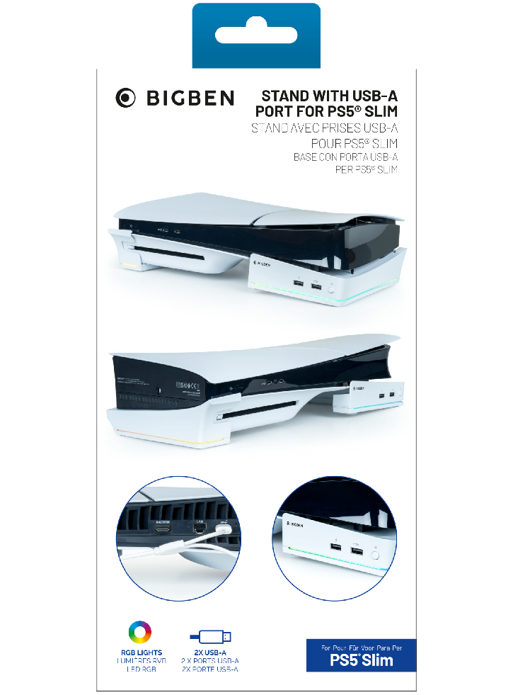Nacon Horizontal Hub Station RGB/USB Hub White Slim - Playstation 5