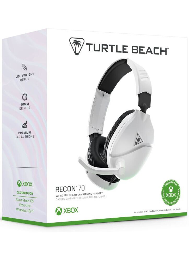 Turtle Beach Recon 70 White 2024 Xbox X Headset - Xbox Series X