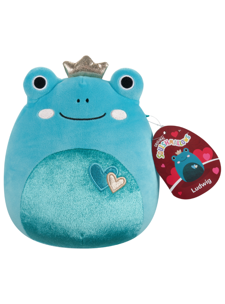 Squishmallows Heart Plush Ludwig Frog 19cm