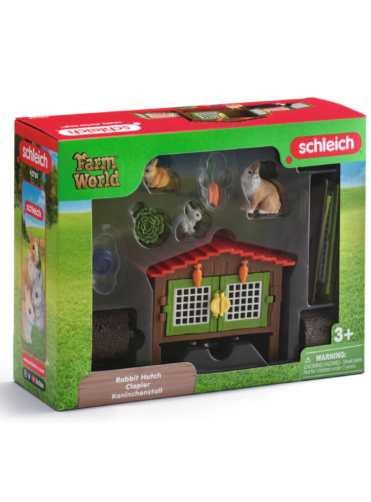 Schleich Rabbit Hutch with 3 Rabbits (42728)
