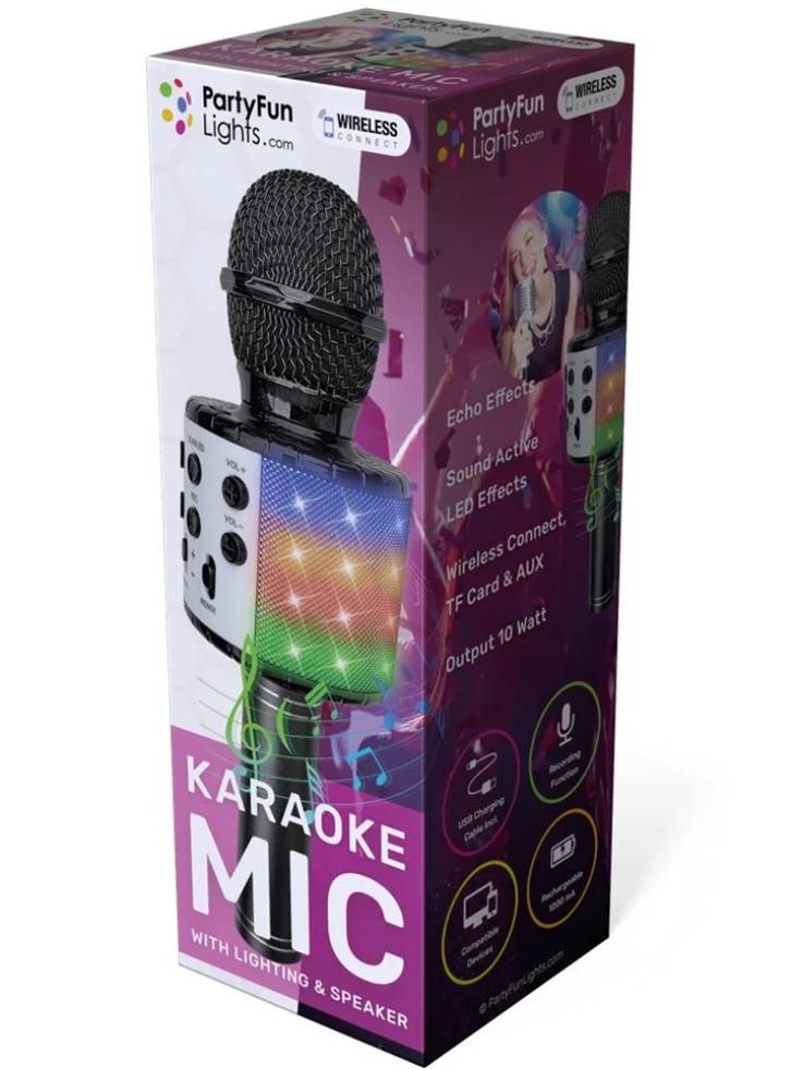 Party Fun Lights Karaoke microphone with speaker (605600)