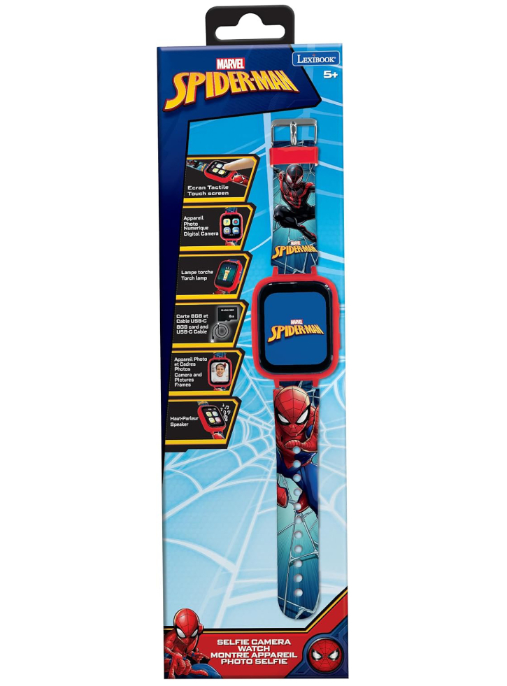 Lexibook Spider-Man Kids Smartwatch with 8GB memory card (DMW070SP)