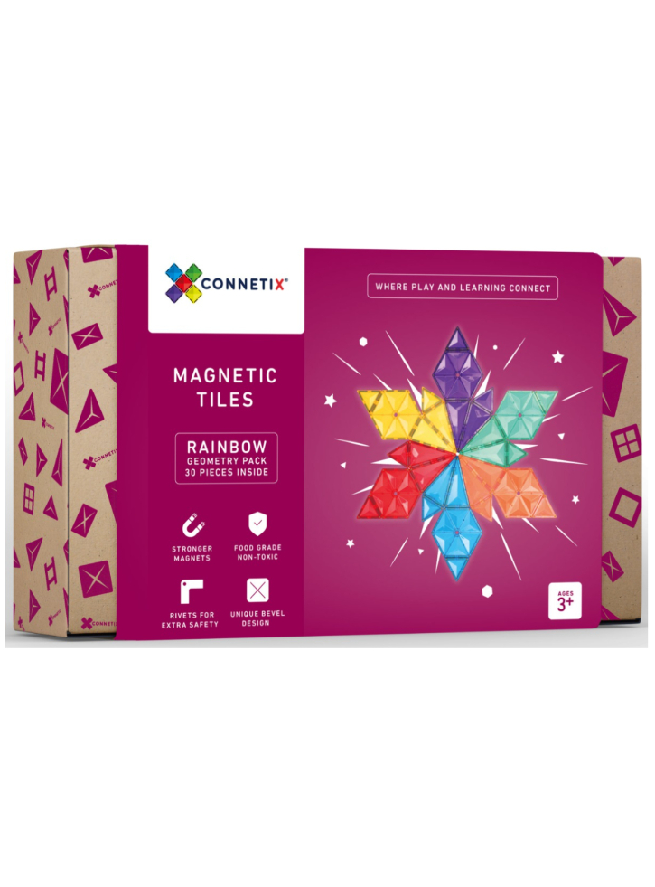 Connetix Rainbow Geometry Pack 30 Pieces (CT-R-00030-GE)