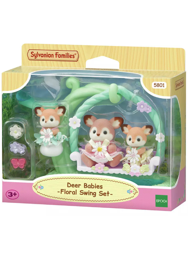 Sylvanian Families Deer Babies Floral Swing Set (5801)