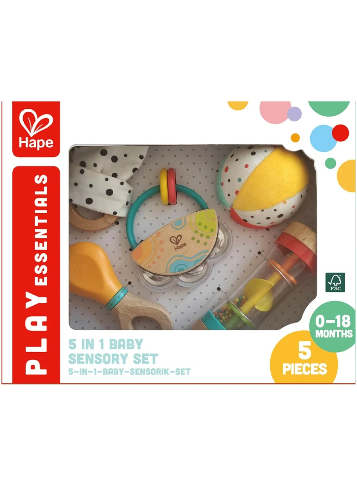 Hape 5 In 1 Baby Sensory Set (87-0130)