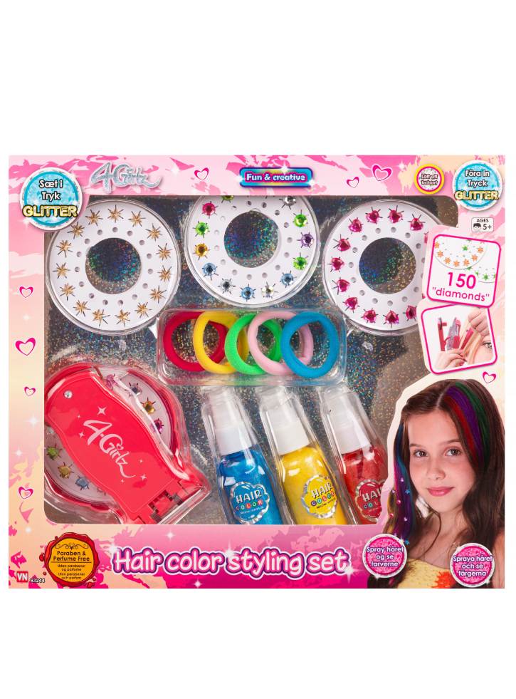 4-Girlz Hair decoration set w/spray (63244)