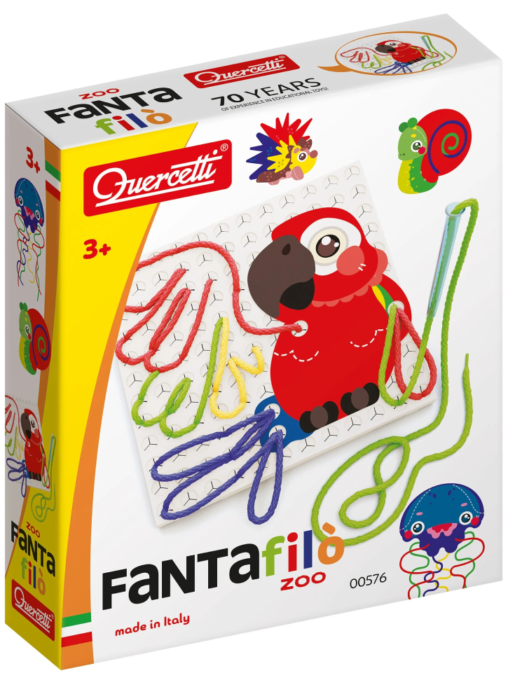 Quercetti Fantafilo Zoo creative drawing with threads (QU-576)