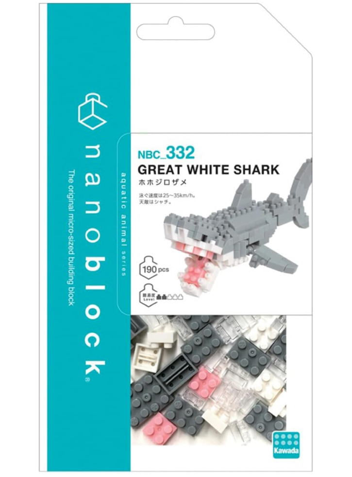 Bandai Nanoblock Animal White Shark Building Block (NBC332)