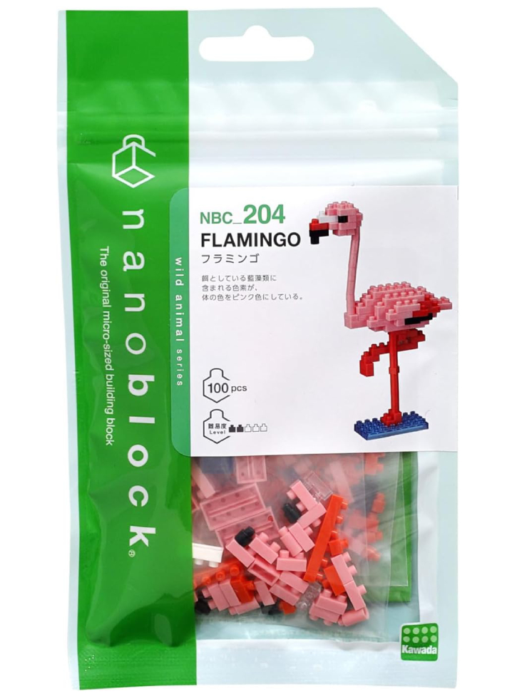 Bandai Nanoblock Animal Pink Flamingo Building Block (NBC204)