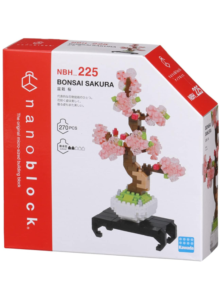 Bandai Nanoblock Object Pink Bonsai Building Block (NBC225)