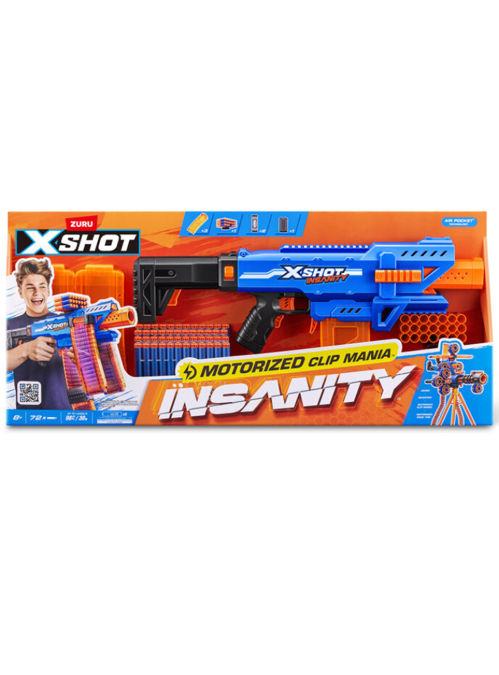 X-Shot Insanity-Motorised Clip Mania (36786)