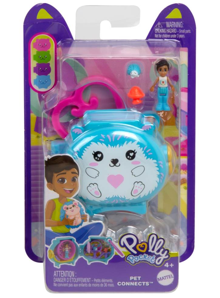Polly Pocket Mini Pet Connects Hedgehog Compact Playset (HXX23)