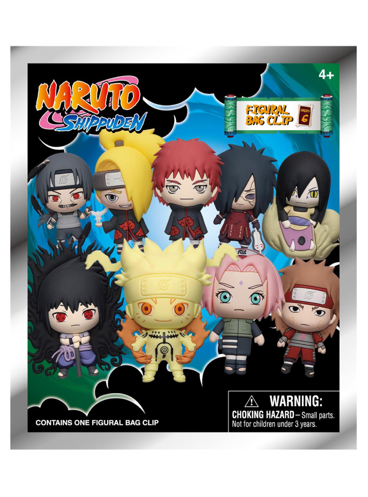Monogram Naruto (Blind Bag/Random) 3D Foam Bag Clips Figures