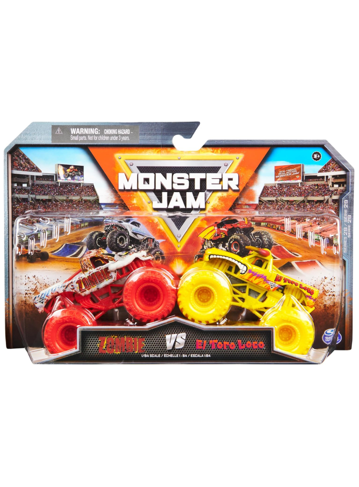 Monster Jam 1:64 Die Cast 2 Pack Zombie vs El Toro Loco