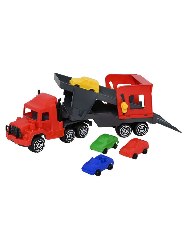 Plasto Car carrier with 4 cars 47 cm (1643000)