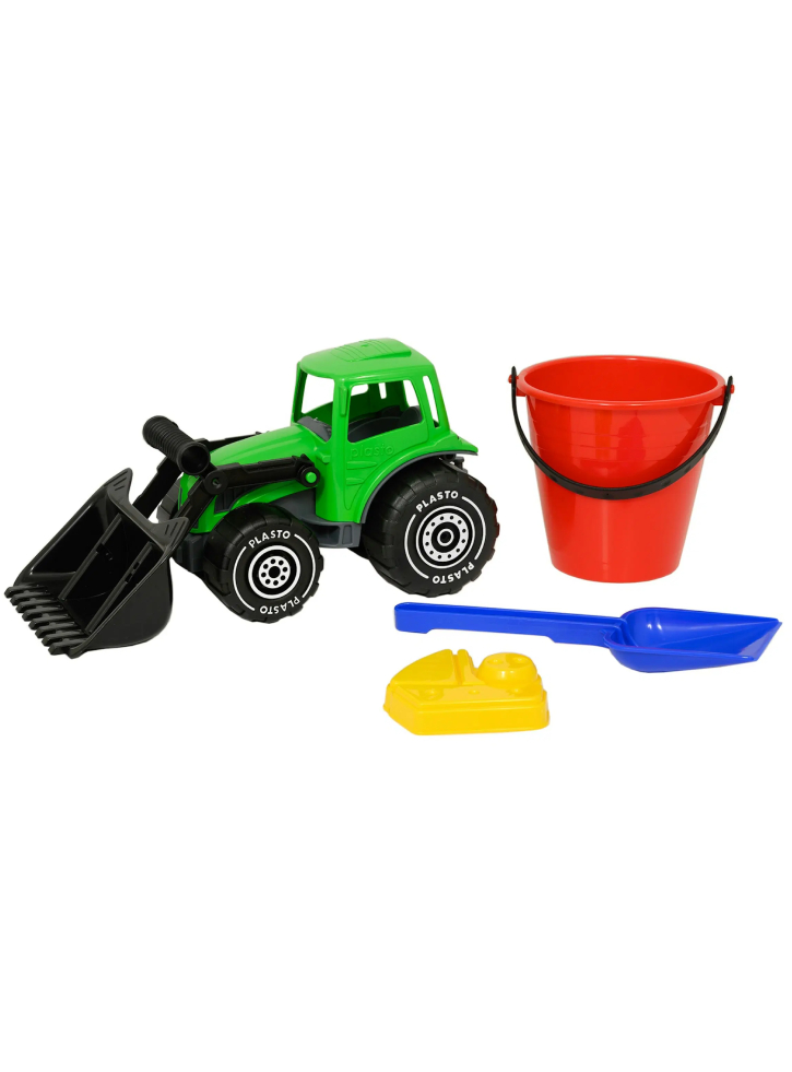 Plasto Tractor and sand toys 4 parts (1514000)