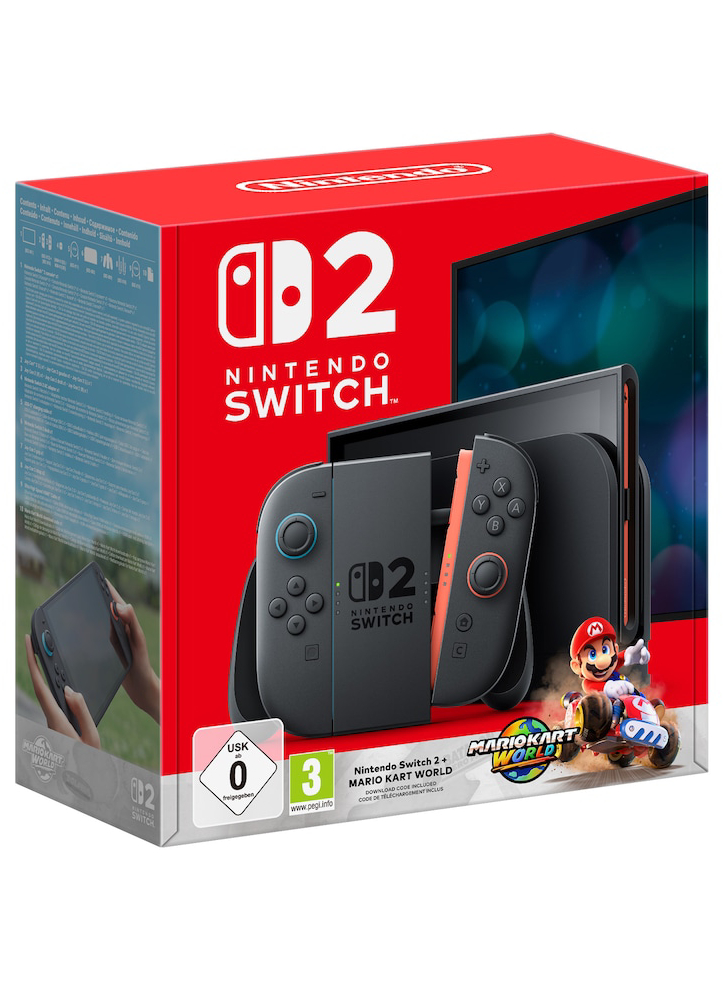 Console Light Blue/Light Red JoyCon + Joc Mario Kart World Bundle - Nintendo Switch 2