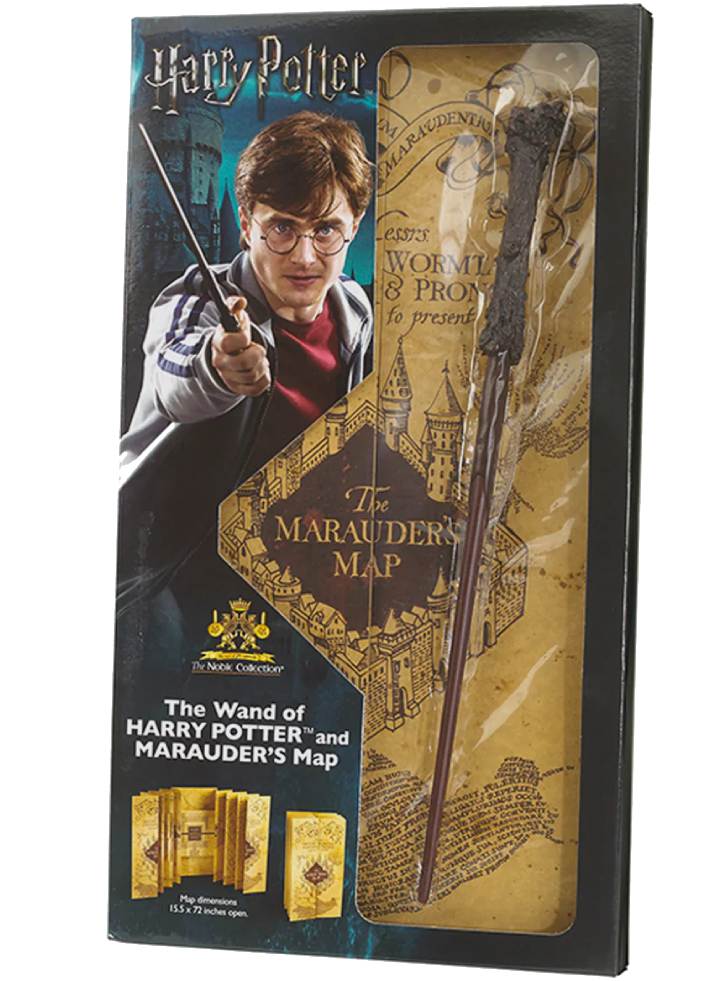 Harry Potter Wand and Marauders Map - Blister