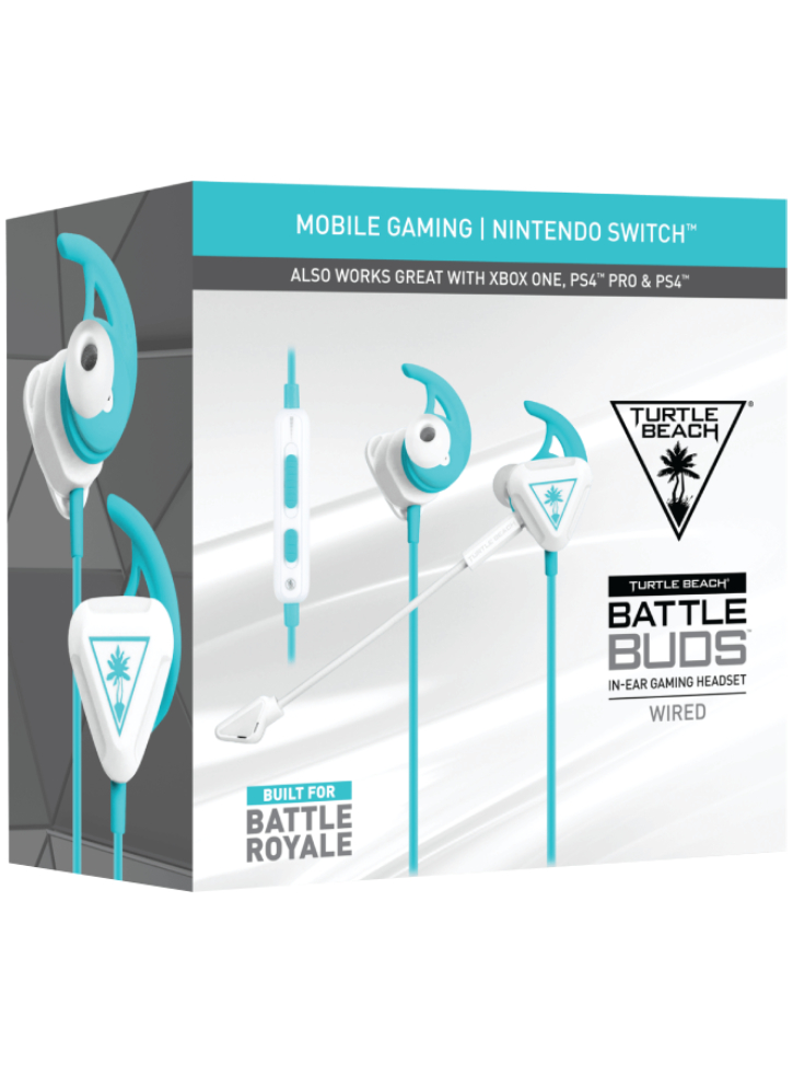 Turtle Beach Battle Buds In-Ear Headset White/Teal - PS4