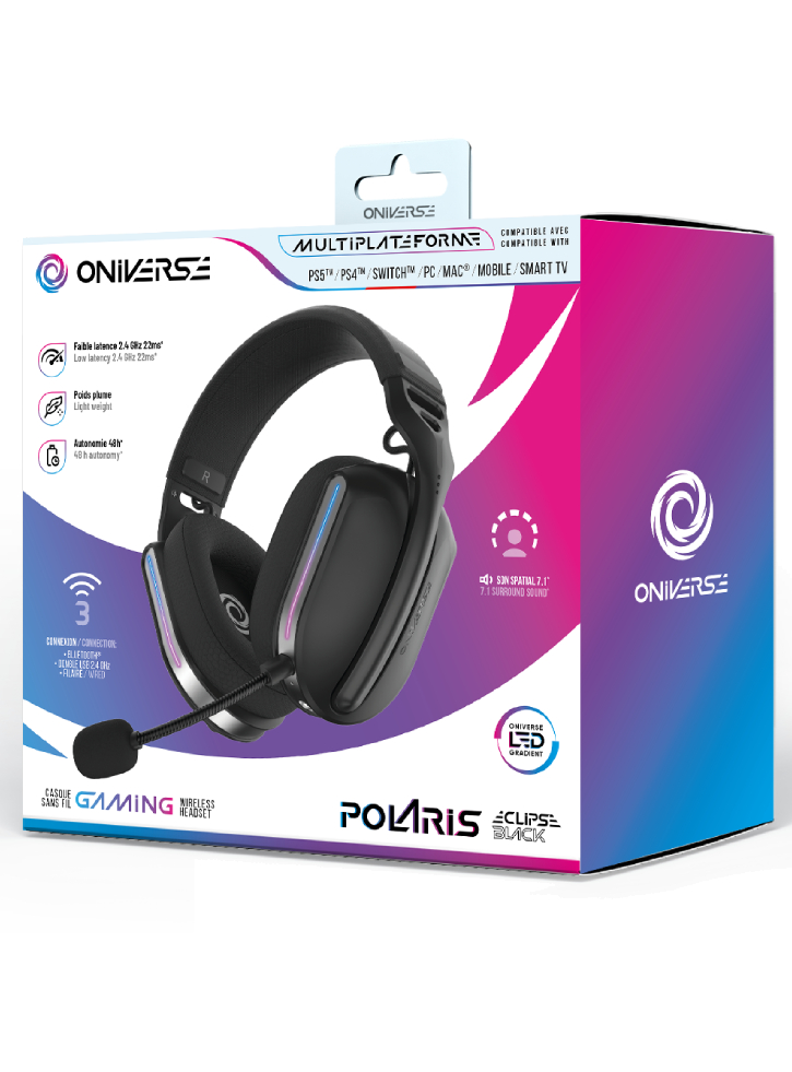 Oniverse Wireless Gaming Headset Polaris Eclipse Black - Playstation 5