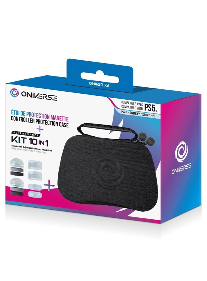 Oniverse Controller Case With 10 Accessories 4 Rings + 6 Silicon Cap Grey - Playstation 5