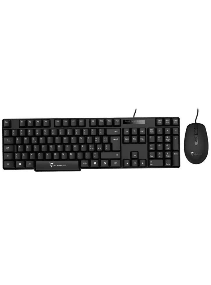 Techmade Kit Keyboard + Mouse Wired Black