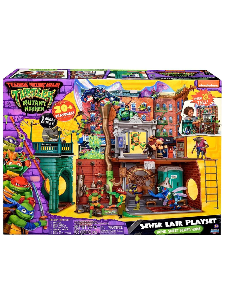 Turtles Mutant Mayhem Large Playset Sewer Lair Dlx (46-83478)