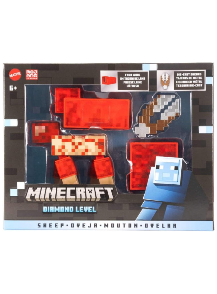 Minecraft Diamond Level Sheep Action Figure & 3 Accessories (JCV22)