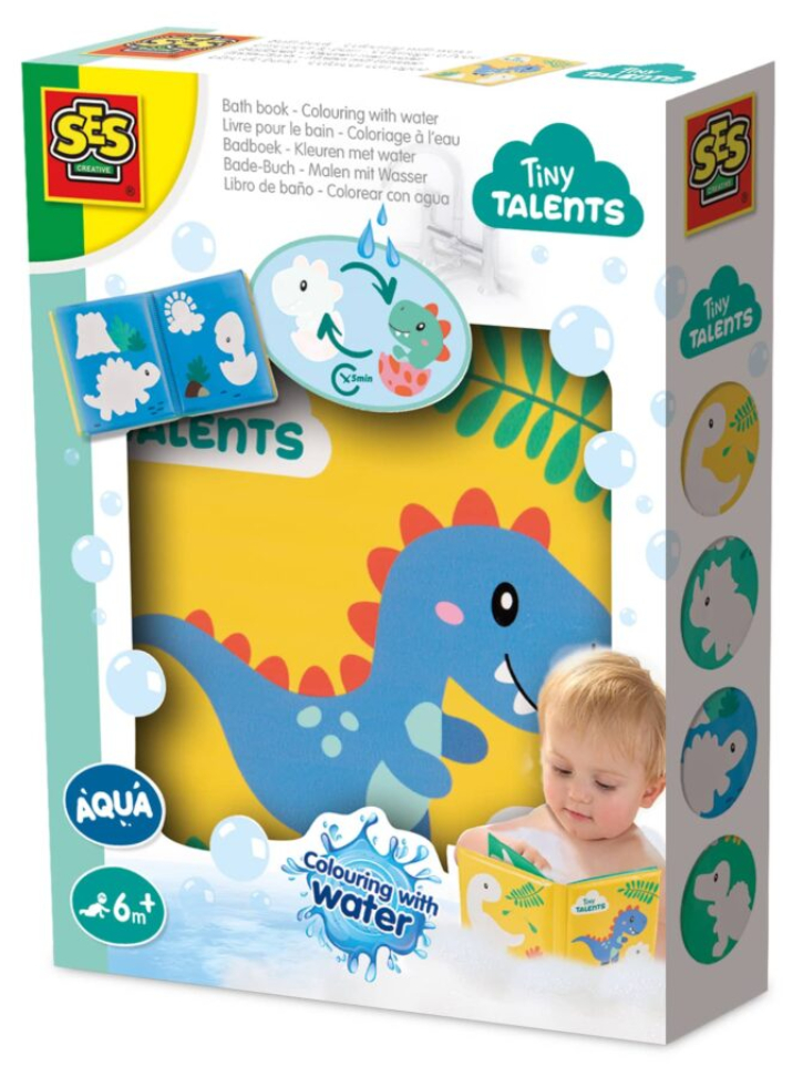SES Creative Bath Time Colouring with Water Dino Bath Book (S13215)