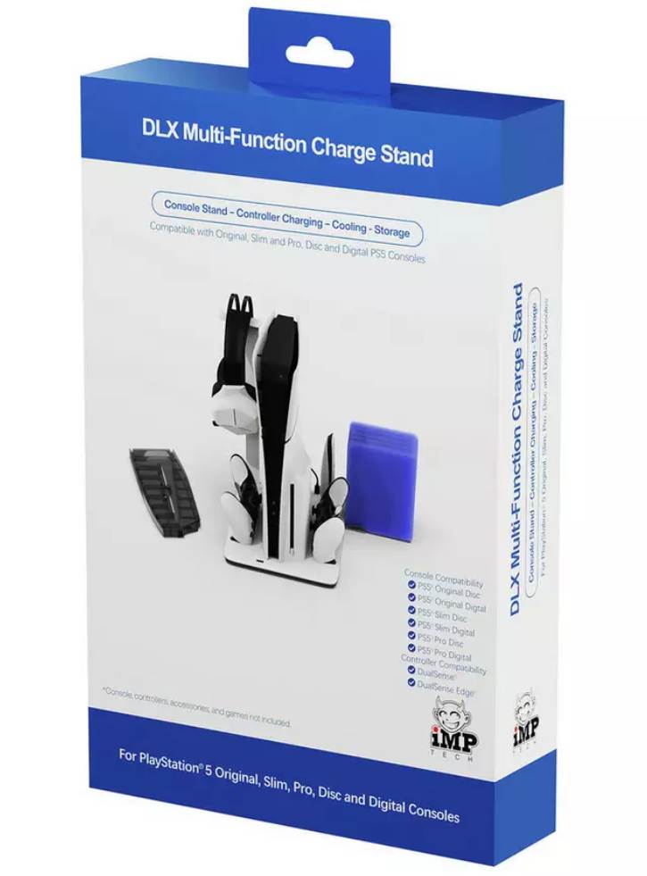 iMP Tech DLX Multi Function Charge and Cool Stand Grey - Playstation 5