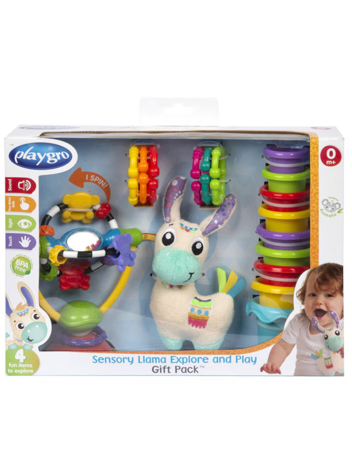 Playgro Sensory Llama Explore and Play Gift Pack-Parent (10188328)