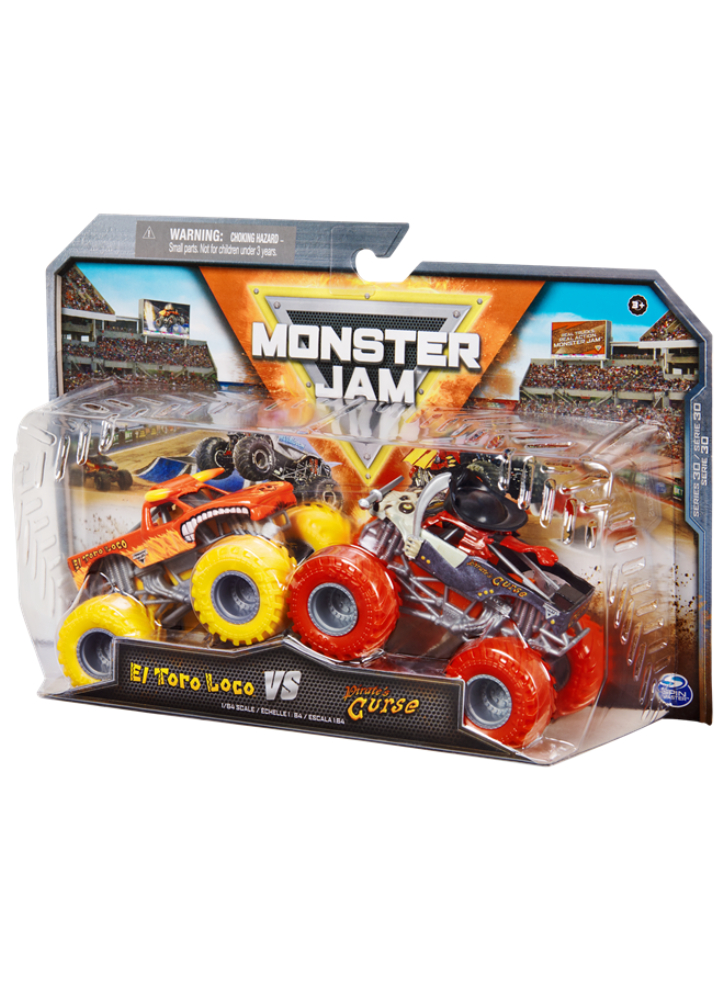 Monster Jam 1:64 Die Cast 2 pack El toro Loco VS Pirates Curse