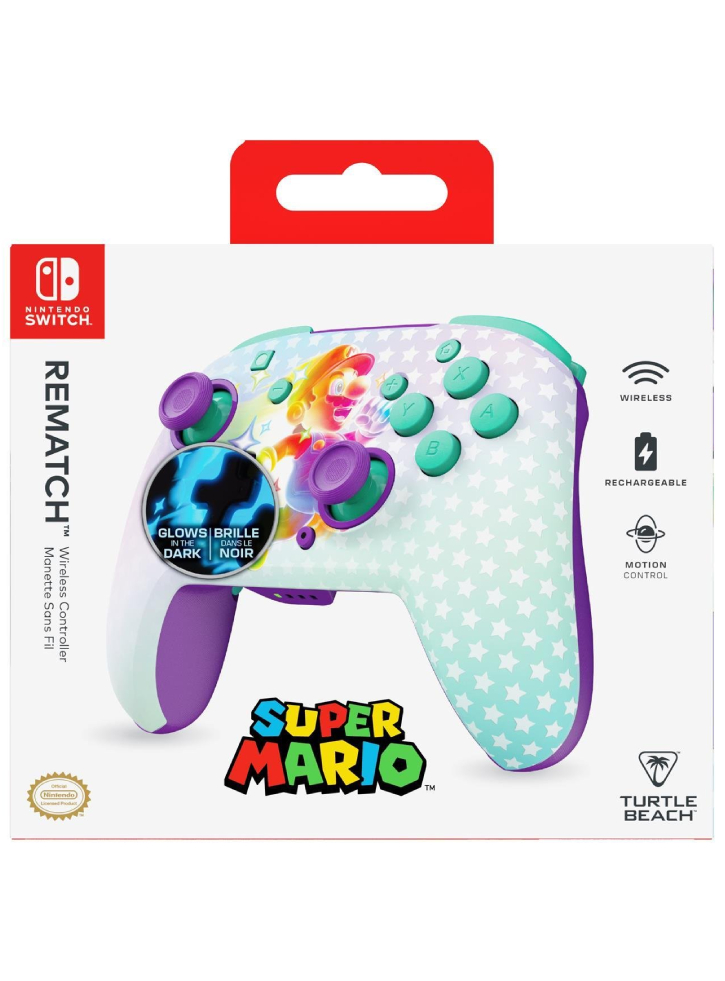 Turtle Beach Rematch Wireless Controller Super Mario Invincible (Glows in the dark) - NSW