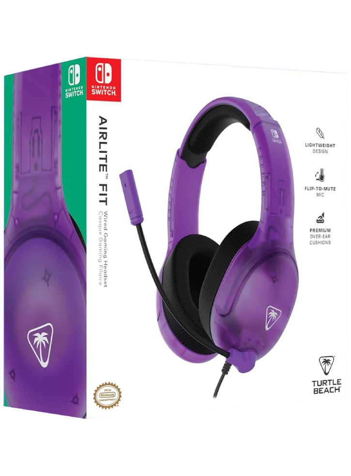 Turtle Beach Airlite Fit Wired Headset (Ghost Purple) - Nintendo Switch