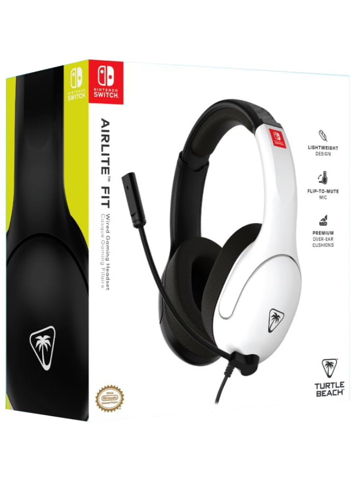 Turtle Beach Airlite Fit Wired Headset (Black & White) - Nintendo Switch