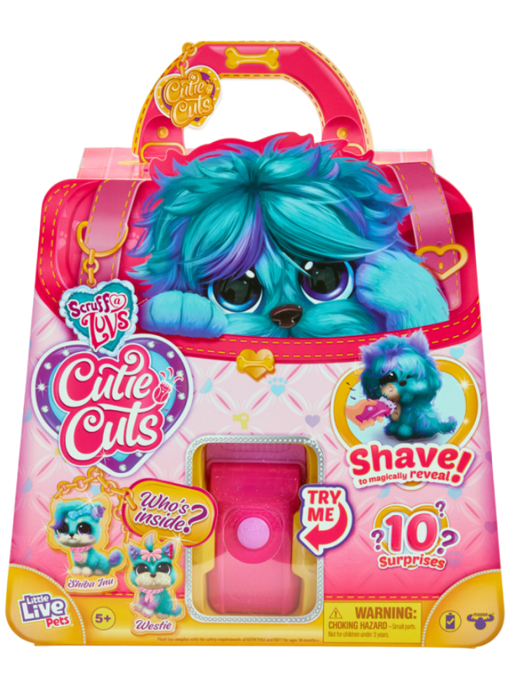 Scruff-a-Luvs Cutie Cuts Blue Surprise Pet Salon Playset