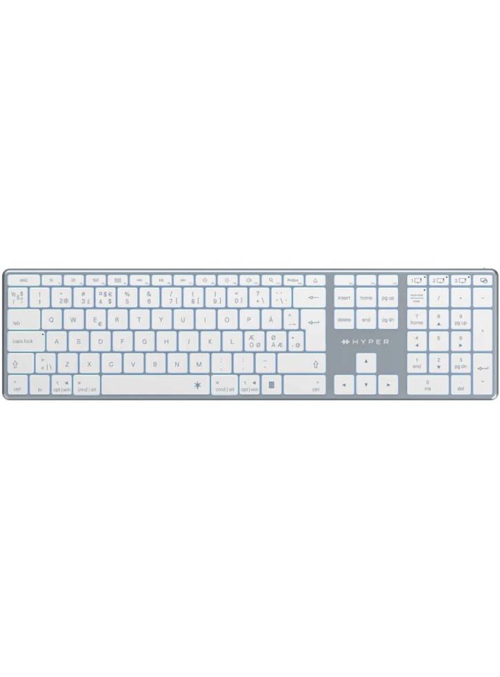 Hyper Bluetooth 5.0 Wireless Keyboard Space Grey (Nordic) - PC