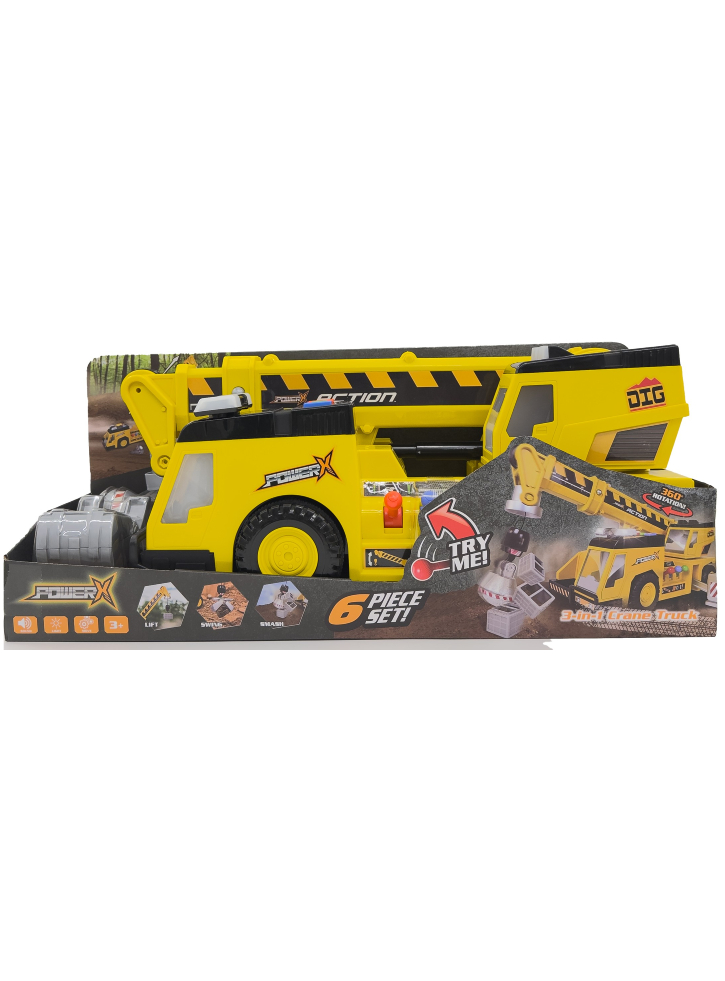 Power X Electronic 3-in-1 Crane Truck with lights and sounds (20410)