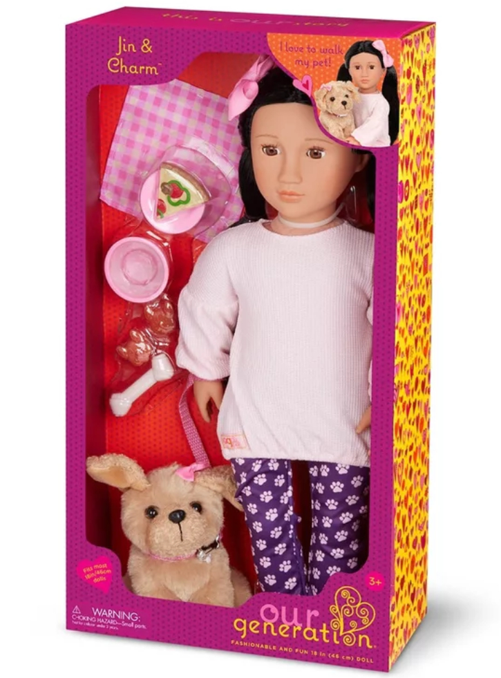 Our Generation Doll Jin with dog (731442)