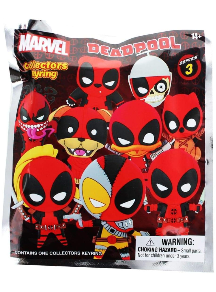 Monogram Marvel Deadpool (Blind Bag/Random) 3D Foam Bag Clips