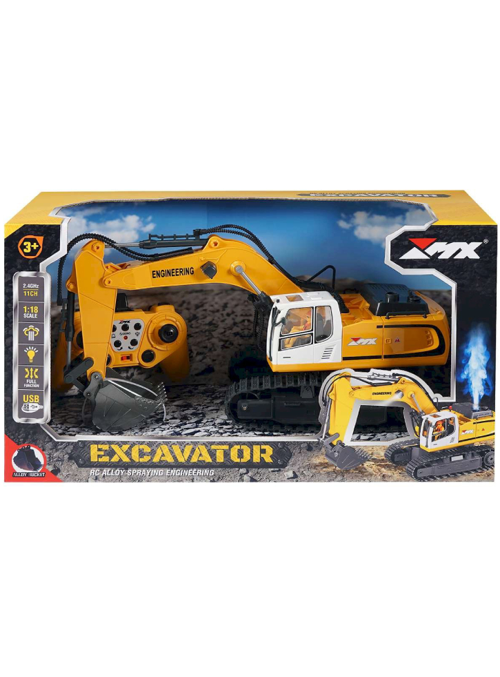 MX R/C Constructions Excavator R/C 1:18 2,4GHz, 3,7V Li-Ion 11 channels (471467)