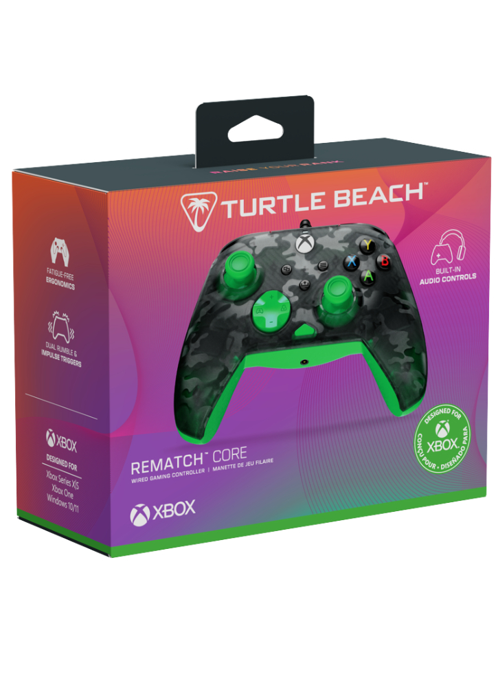 Turtle Beach Rematchtm Core Ghost Black Camo/Green - Xbox Series X