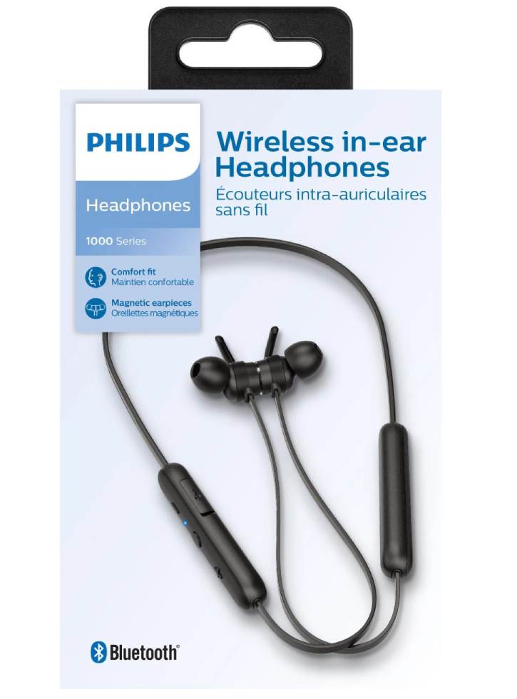 Philips Audio TAE1205BK Wireless Neckband Headset Black