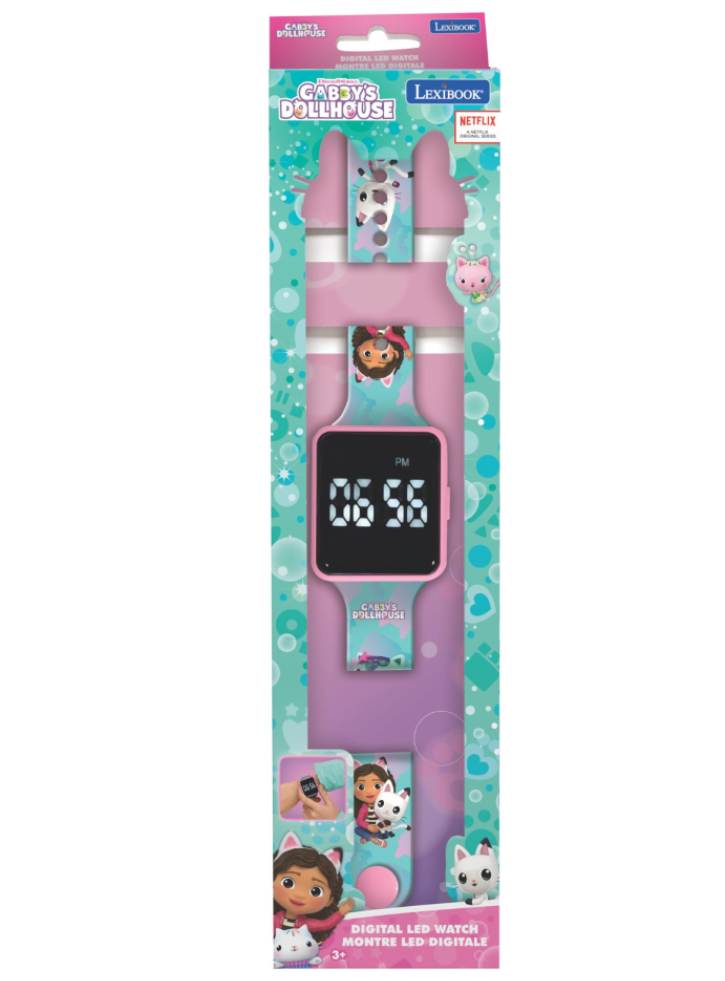 Lexibook Gabby's Dollhouse LED Digital Watch (DMW060GDH)