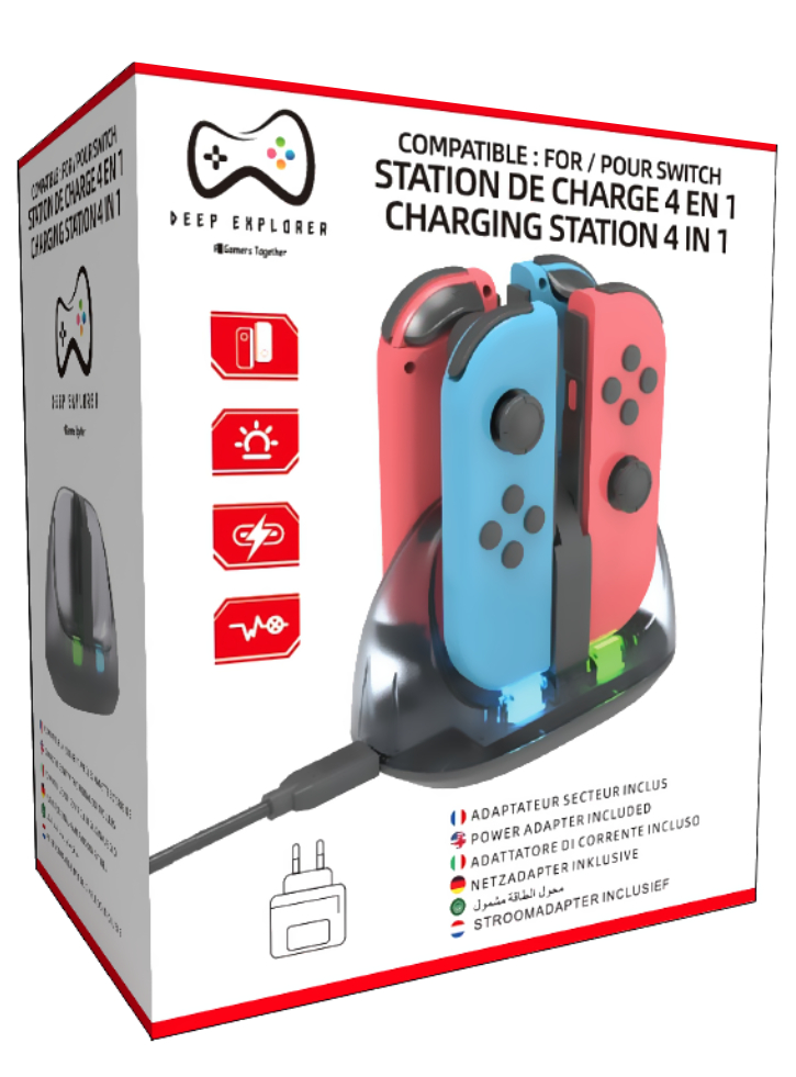 Deep Explorer 4 In 1 Charging Station - Nintendo Switch