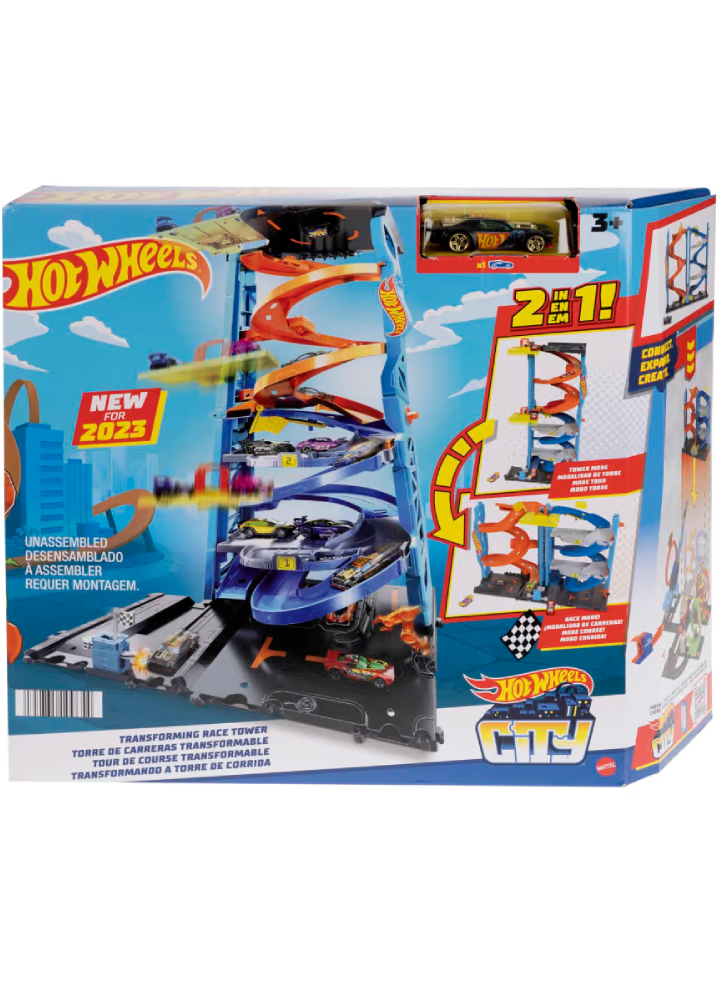 Hot Wheels City Transforming Race Tower Playset (HKX43)