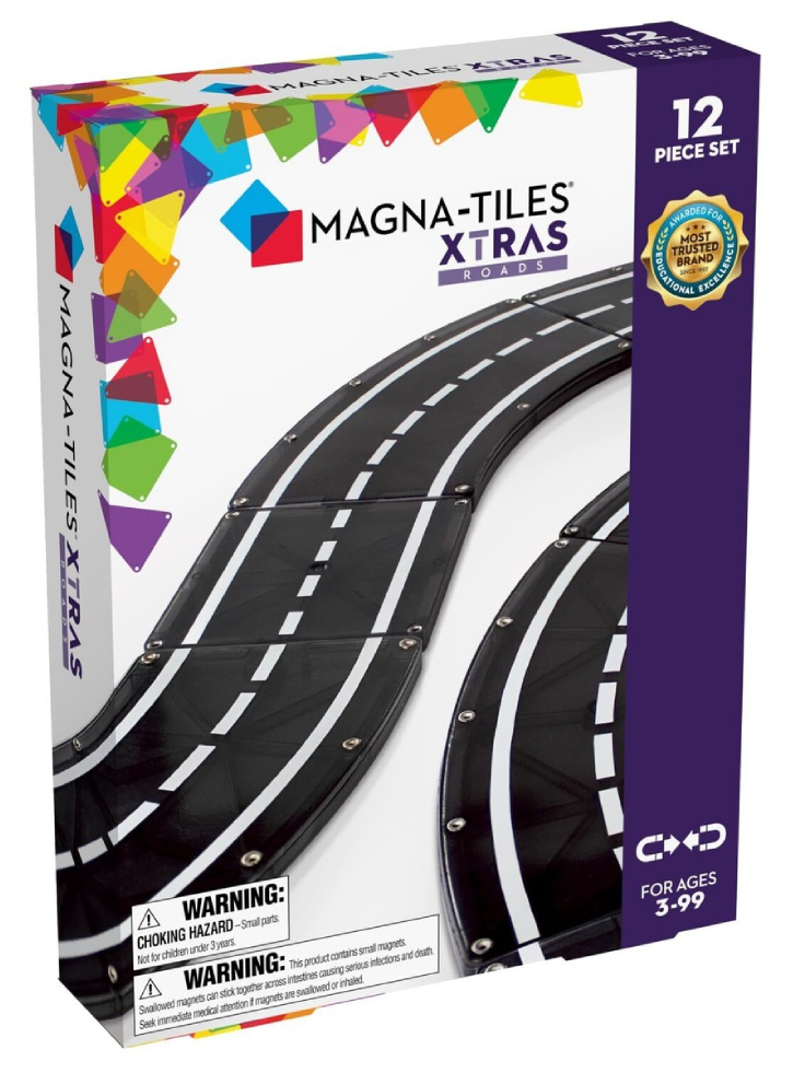 MAGNA-TILES XTRAS Roads 12 Piece Set (90235B)