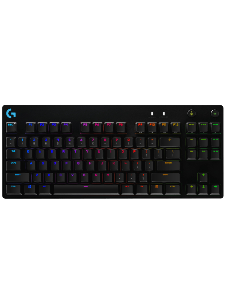 Logitech PRO Gaming Keyboard (UK) QWERTY Layout Black Mechanical Keyswitch - PC