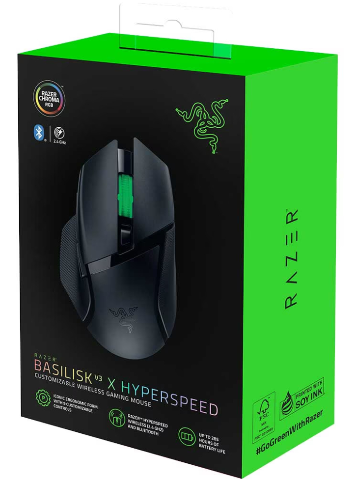 Razer Basilisk V3 X HyperSpeed Wireless Ergonomic Gaming Mouse