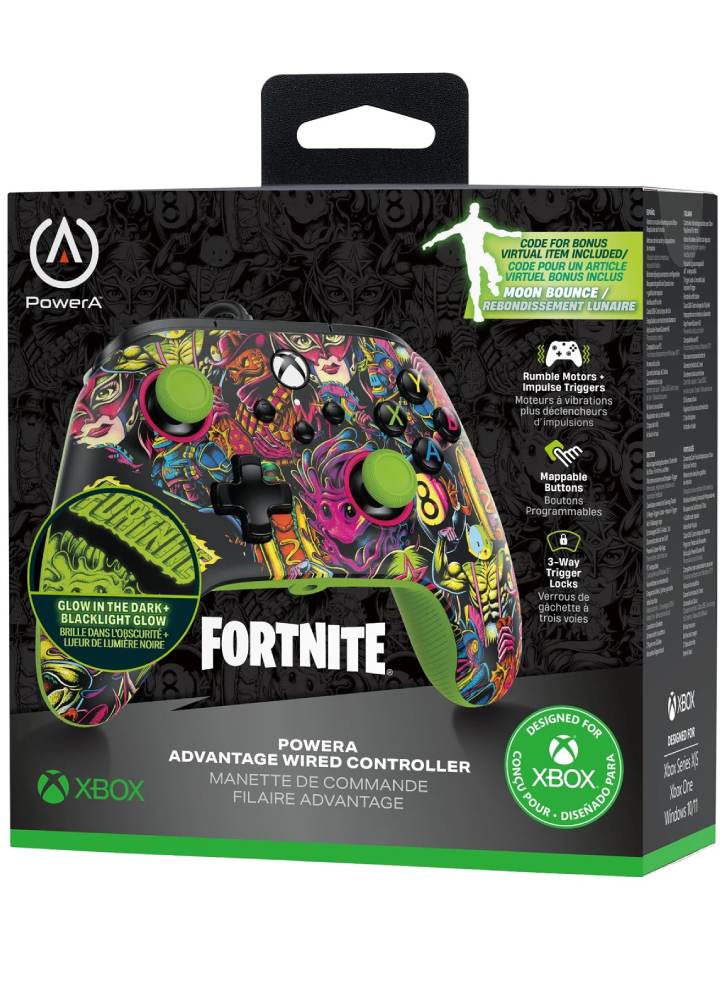 PowerA Advantage Wired Controller Fortnite Glow - Xbox Series X